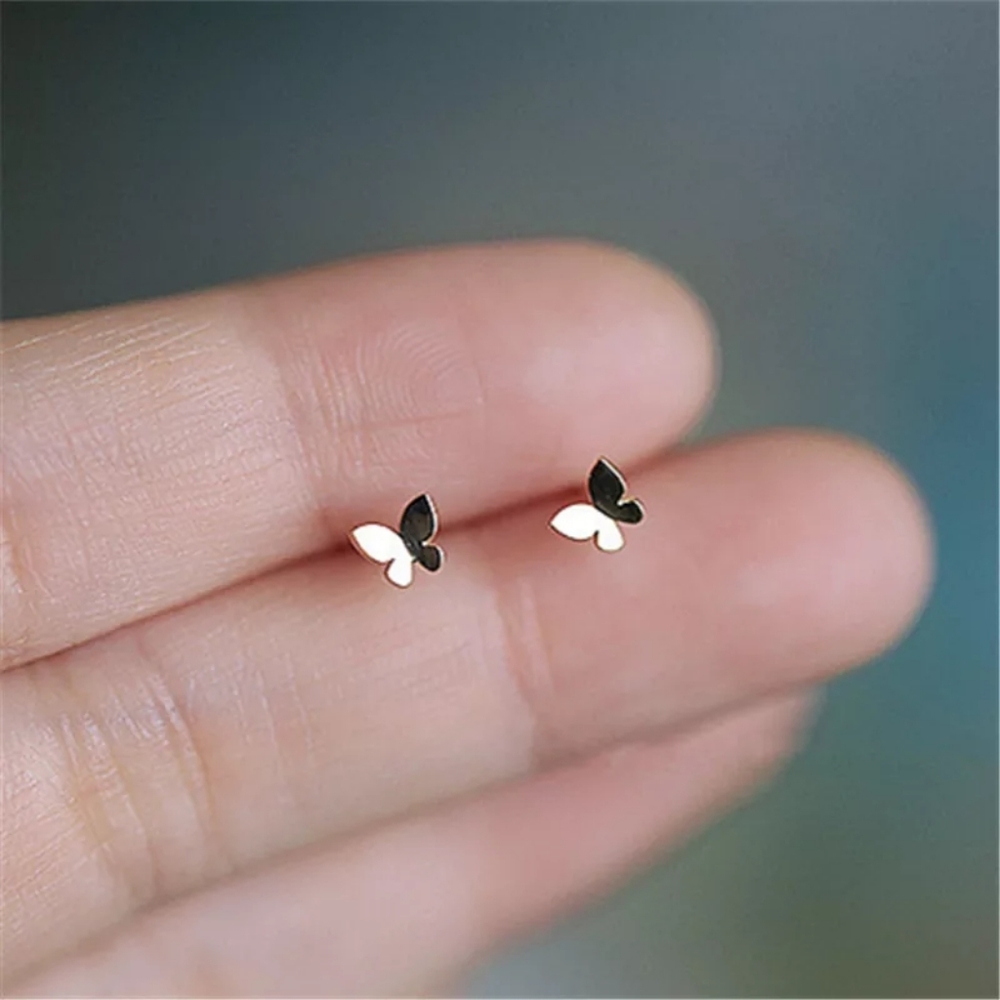 14k Gold Plated on 925 Sterling Silver Butterfly Earrings
